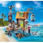 Univers Miniature - Habitation Miniature - Garage Miniature PLAYMOBIL 71792 Port de pirates avec repaire. prisons et canon. 165 pieces. des 4 ans