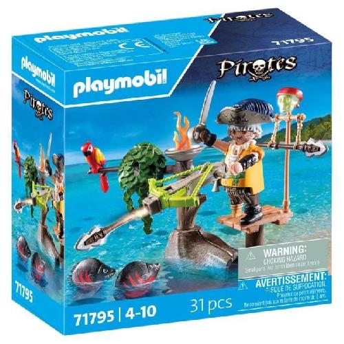 Univers Miniature - Habitation Miniature - Garage Miniature PLAYMOBIL 71795 Pirate avec arbalete et poissons a viser