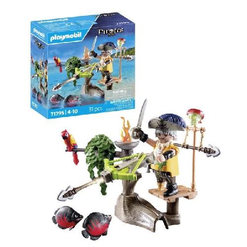 Univers Miniature - Habitation Miniature - Garage Miniature PLAYMOBIL 71795 Pirate avec arbalete et poissons a viser