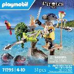 Univers Miniature - Habitation Miniature - Garage Miniature PLAYMOBIL 71795 Pirate avec arbalete et poissons a viser