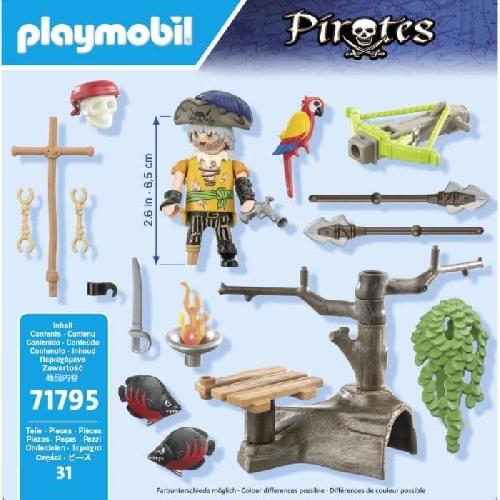 Univers Miniature - Habitation Miniature - Garage Miniature PLAYMOBIL 71795 Pirate avec arbalete et poissons a viser