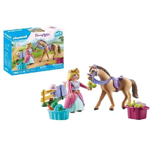 Univers Miniature - Habitation Miniature - Garage Miniature PLAYMOBIL 71801 Princesse cavaliere avec cheval