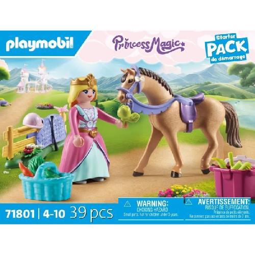 Univers Miniature - Habitation Miniature - Garage Miniature PLAYMOBIL 71801 Princesse cavaliere avec cheval