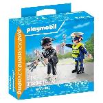 PLAYMOBIL 71804 Policier et bandit avec accessoires