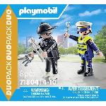 Univers Miniature - Habitation Miniature - Garage Miniature PLAYMOBIL 71804 Policier et bandit avec accessoires