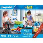 Univers Miniature - Habitation Miniature - Garage Miniature PLAYMOBIL 71806 Sportifs avec matériel de fitness