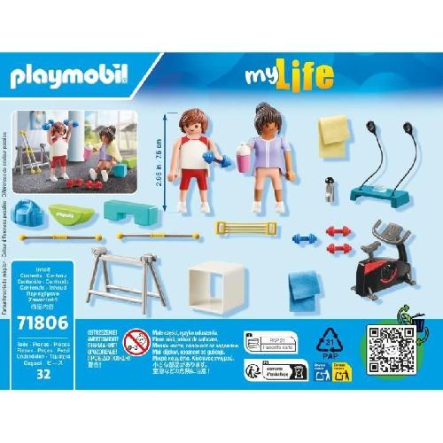 Univers Miniature - Habitation Miniature - Garage Miniature PLAYMOBIL 71806 Sportifs avec matériel de fitness