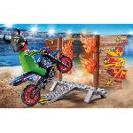 Univers Miniature - Habitation Miniature - Garage Miniature PLAYMOBIL 71808 Duo de cascadeurs avec quad et moto