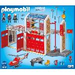 Univers Miniature - Habitation Miniature - Garage Miniature PLAYMOBIL - 9462 - City Action - Caserne de pompiers avec hélicoptere