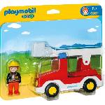 Univers Miniature - Habitation Miniature - Garage Miniature PLAYMOBIL Camion de pompier 6967 avec échelle pivotante - Playmobil 1.2.3