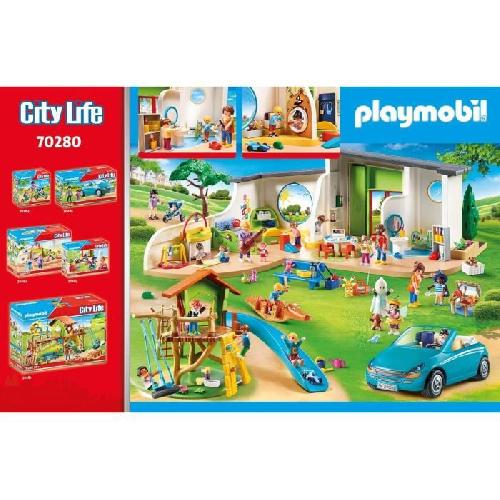 Univers Miniature - Habitation Miniature - Garage Miniature PLAYMOBIL - City Life - Centre de loisirs - 70280 - Table. chaises. espace jeux. cuisine. sanitaires