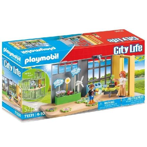 Univers Miniature - Habitation Miniature - Garage Miniature PLAYMOBIL - Classe éducative sur l'écologie - City Life - L'école - 52 pieces