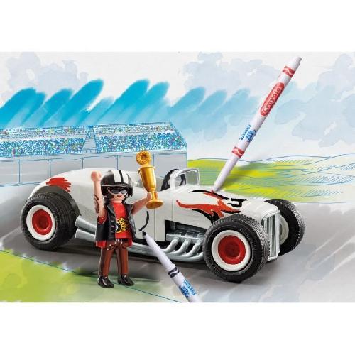 Univers Miniature - Habitation Miniature - Garage Miniature PLAYMOBIL Color - Voiture de course - PLAYMOBIL - Cree de nouvelles histoires a tes couleurs - Des 5 ans