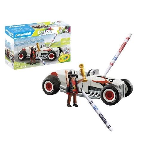 Univers Miniature - Habitation Miniature - Garage Miniature PLAYMOBIL Color - Voiture de course - PLAYMOBIL - Cree de nouvelles histoires a tes couleurs - Des 5 ans