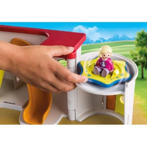 Univers Miniature - Habitation Miniature - Garage Miniature PLAYMOBIL - Garderie transportable - Bleu - Playmobil 1.2.3 - Pour Enfant de 18 mois et plus