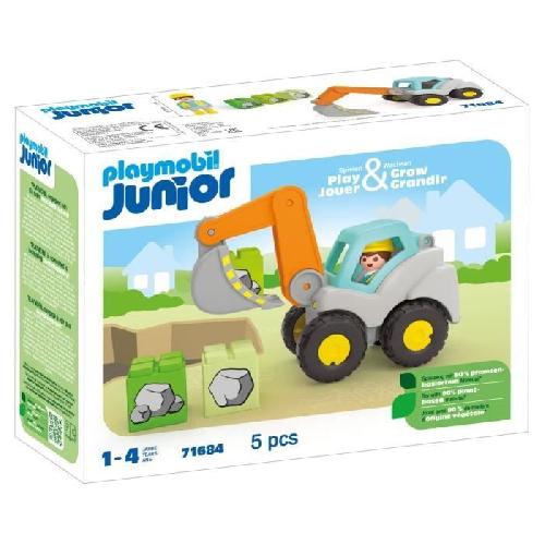 Univers Miniature - Habitation Miniature - Garage Miniature PLAYMOBIL Junior 71684 Pelleteuse. Pour bebe. Des 12 mois