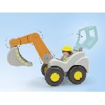 Univers Miniature - Habitation Miniature - Garage Miniature PLAYMOBIL Junior 71684 Pelleteuse. Pour bebe. Des 12 mois