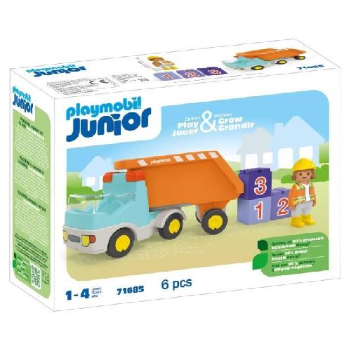 Univers Miniature - Habitation Miniature - Garage Miniature PLAYMOBIL Junior 71685 Camion benne. Des 12 mois