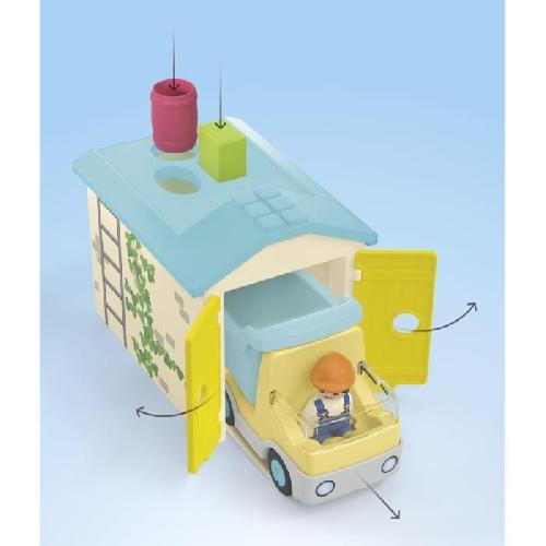 Univers Miniature - Habitation Miniature - Garage Miniature PLAYMOBIL Junior 71686 Ouvrier camion et garage. Disney. Des 12 mois