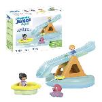 PLAYMOBIL Junior 71687 Ilôt avec toboggan aquatiqueComprend deux personnages. un bébé pieuvre et des accessoires - Des 1 an