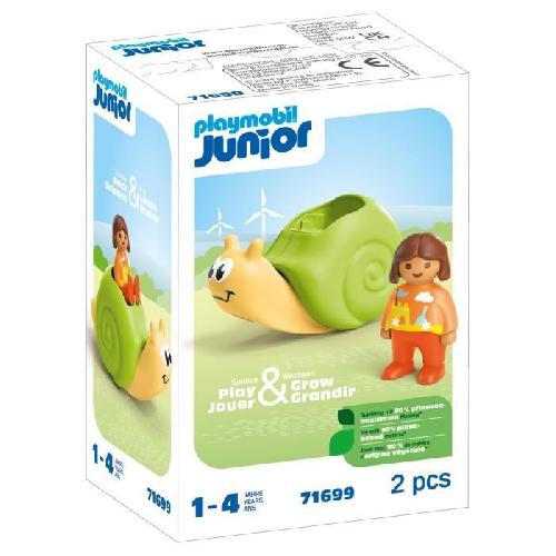 Univers Miniature - Habitation Miniature - Garage Miniature PLAYMOBIL JUNIOR 71699 Enfant avec escargot a bascule Junior