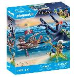 PLAYMOBIL - Pirate avec pieuvre géante - Pirates - Canon - 44 pieces - Des 4 ans