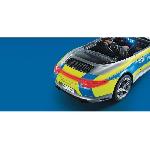 Univers Miniature - Habitation Miniature - Garage Miniature PLAYMOBIL - Porsche 911 Carrera 4S Police - 2 policiers et accessoires - Effets sonores et lumineux