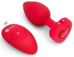 Plugs et godes Anal Plug anal coeur vibrant rouge M-L