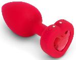 Plugs et godes Anal Plug anal coeur vibrant rouge M-L