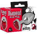 Plug Anal Diamond Coeur Rouge - Medium 8.5cm - D3.4cm