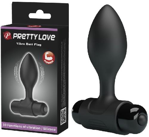 Plug Anal Vibrant Pretty Love Noir D2.5cm