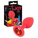 Plugs et godes Anal Plug Coloful Joy en silicone rouge 7.5x2.7cm