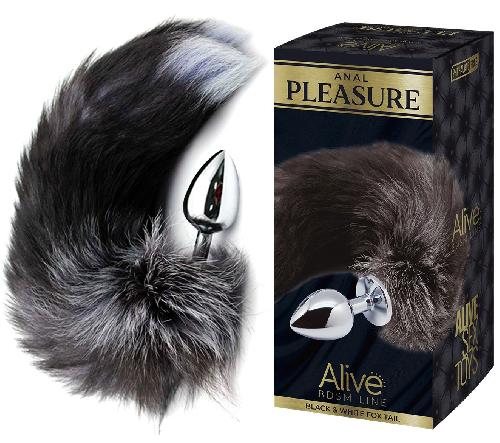 Plugs et godes Anal Plug en Metal Medium D34mm avec Fausse Queue de Renard