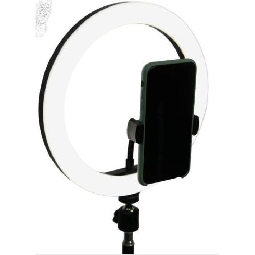 PLUGGER STUDIO Ring Light 10 - Set Anneau lumineux - Pieds reglables - 2 telecommandes - Bluetooth - Livre avec trepied