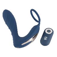 Plugs et godes Anal Plug Anal Rechargeable Telecommande Bleu + Anneau