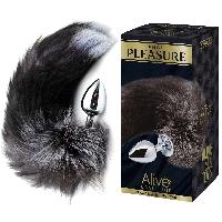 Plugs et godes Anal Plug en Metal Medium D34mm avec Fausse Queue de Renard