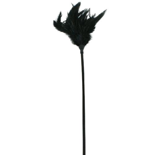 Plumeau noir sur tige - 42 cm