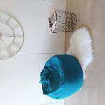 Poire FLO Coton Bleu canard - D 75 x H 110 cm
