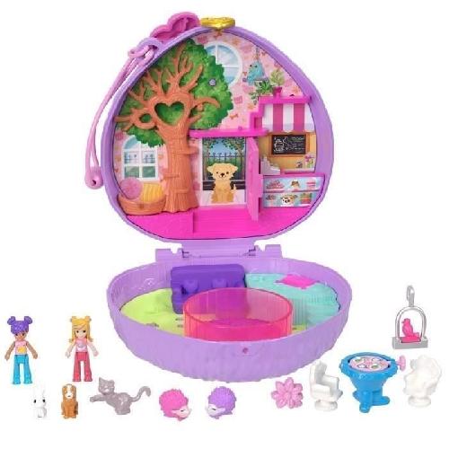 Univers Miniature - Habitation Miniature - Garage Miniature Polly Pocket-Café du Hérisson-Coffret et figurines. jouet de voyage HRD37