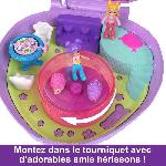 Univers Miniature - Habitation Miniature - Garage Miniature Polly Pocket-Café du Hérisson-Coffret et figurines. jouet de voyage HRD37