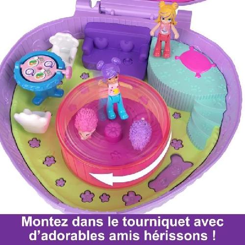 Univers Miniature - Habitation Miniature - Garage Miniature Polly Pocket-Café du Hérisson-Coffret et figurines. jouet de voyage HRD37