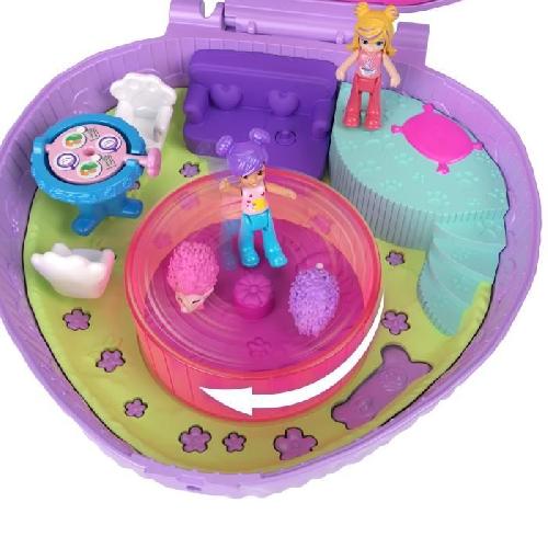 Univers Miniature - Habitation Miniature - Garage Miniature Polly Pocket-Café du Hérisson-Coffret et figurines. jouet de voyage HRD37