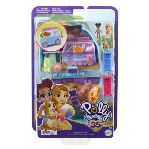 Univers Miniature - Habitation Miniature - Garage Miniature Polly Pocket-Chiot a la Plage-Coffret et figurines. jouet de voyage HRD36