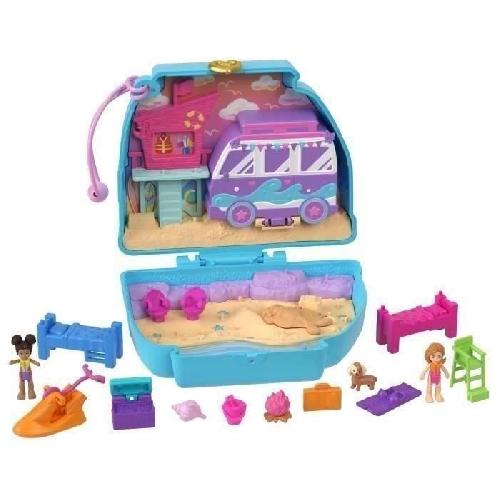 Univers Miniature - Habitation Miniature - Garage Miniature Polly Pocket-Chiot a la Plage-Coffret et figurines. jouet de voyage HRD36