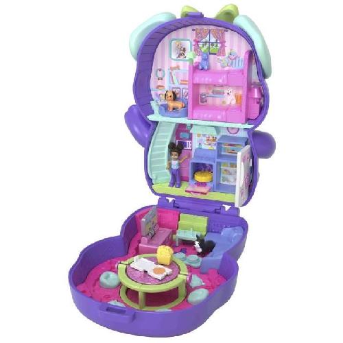 Poupee Polly Pocket-Coffret Chiot Festif soirée pyjama -Jouet De Voyage - 4 ans+- JCR38