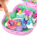 Poupee Polly Pocket-Coffret Jardin Lapin l'heure du thé -Jouet De Voyage - 4 ans+- JCR40