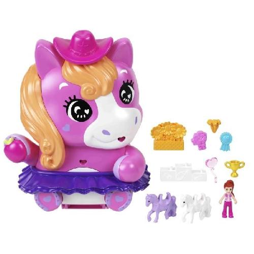 Poupee Polly Pocket-Coffret Poney Rodéo-Jouet De Voyage - 4 ans+- JCR39