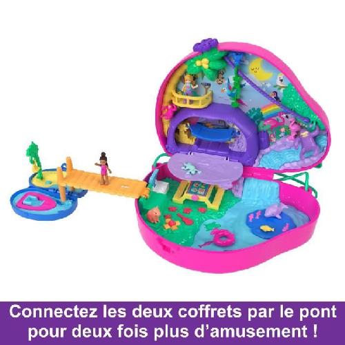 Univers Miniature - Habitation Miniature - Garage Miniature Polly Pocket-La Famille des Paresseux-Coffret 2 en 1. jouet de voyage HRD40