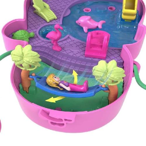 Poupee Polly Pocket-Maman Singe et Son Bébé-Coffret 2 mini-figurines HWP04