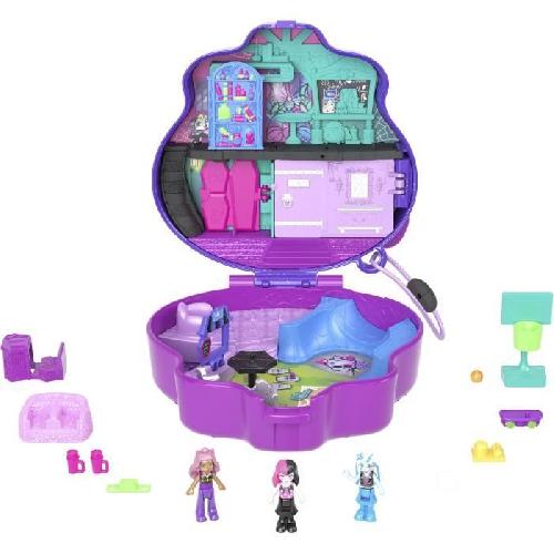 Poupee Polly Pocket-Monster High-Coffret 3 mini-figurines et 10 accessoires HVV58